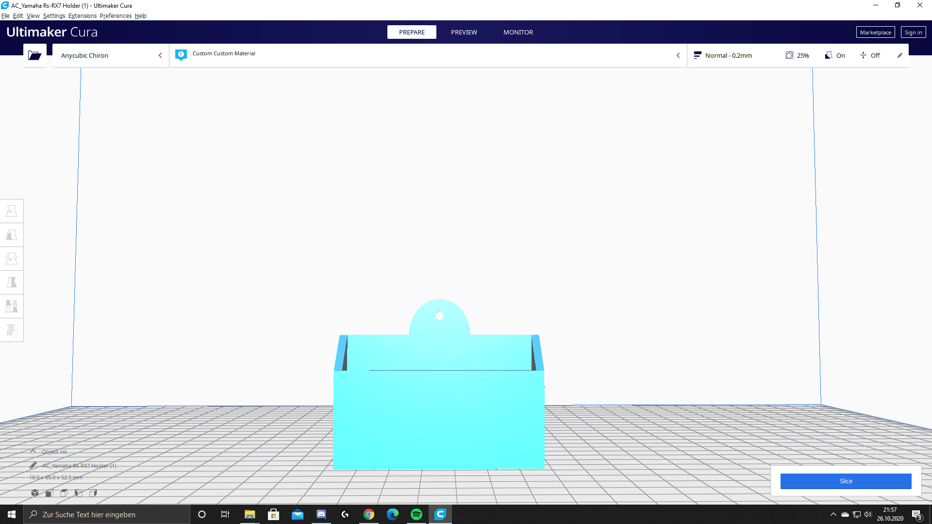 Remote control hlder for Yamaha RS-RS7 для 3D принтера