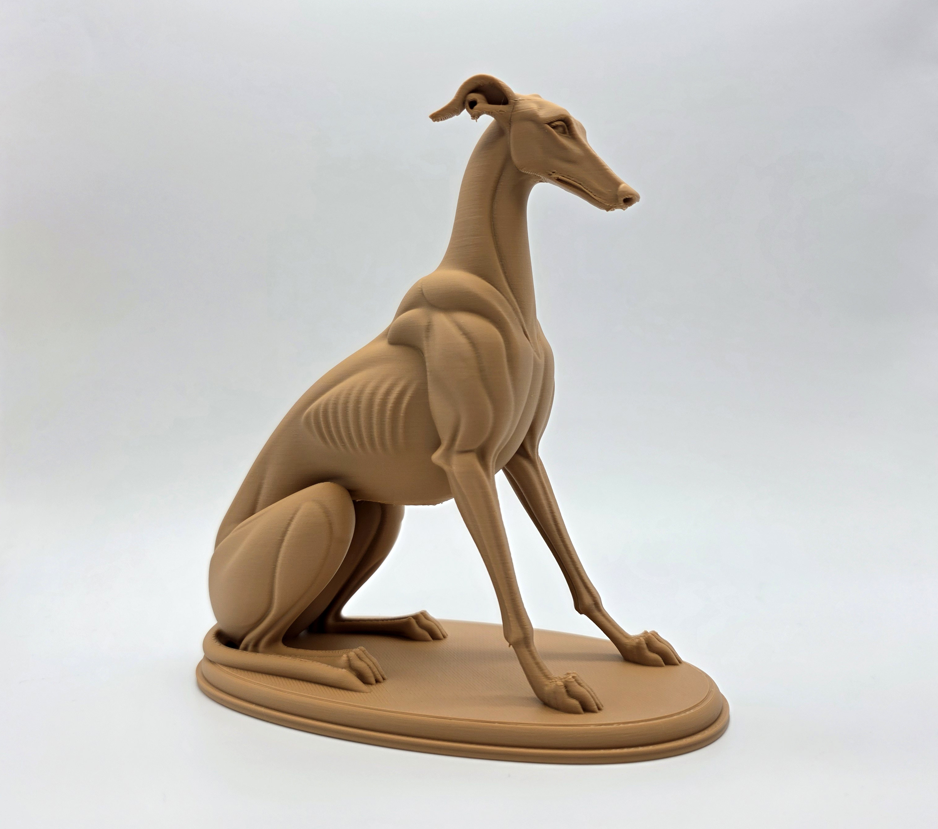 Изящная статуя сидящего грейхаунда The Sentinel для 3D принтера