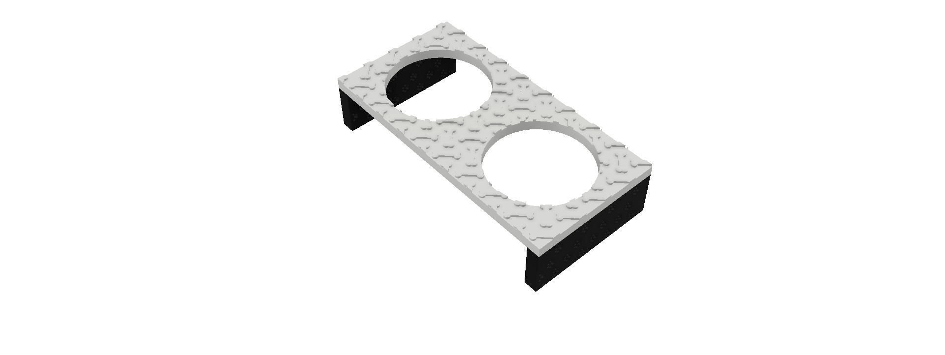 Elevated dog bowl stand for small dogs для 3D принтера