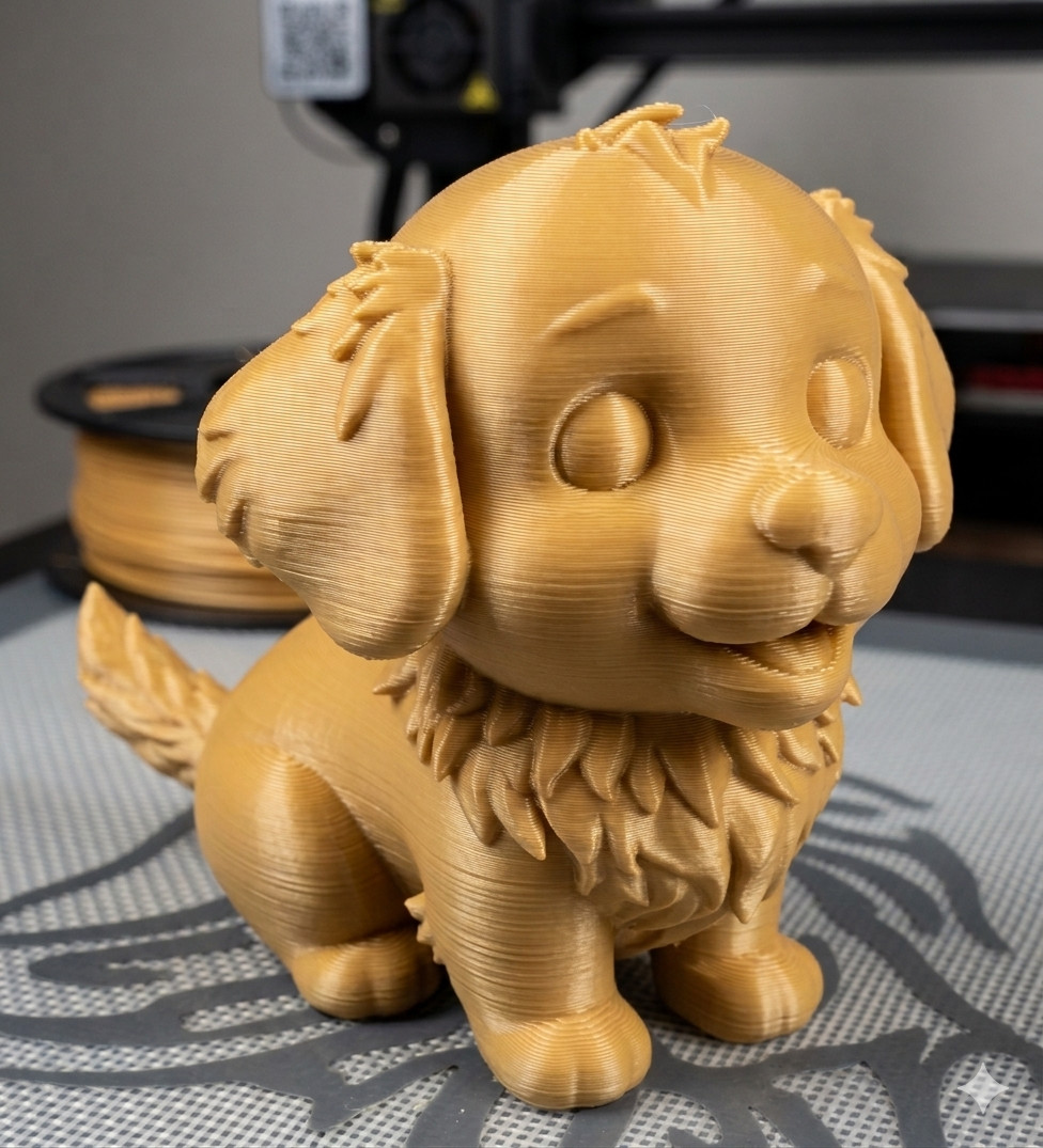 3D Модель Золотистого Ретривера Щенка — Скачайте Бесплатно! для 3D принтера