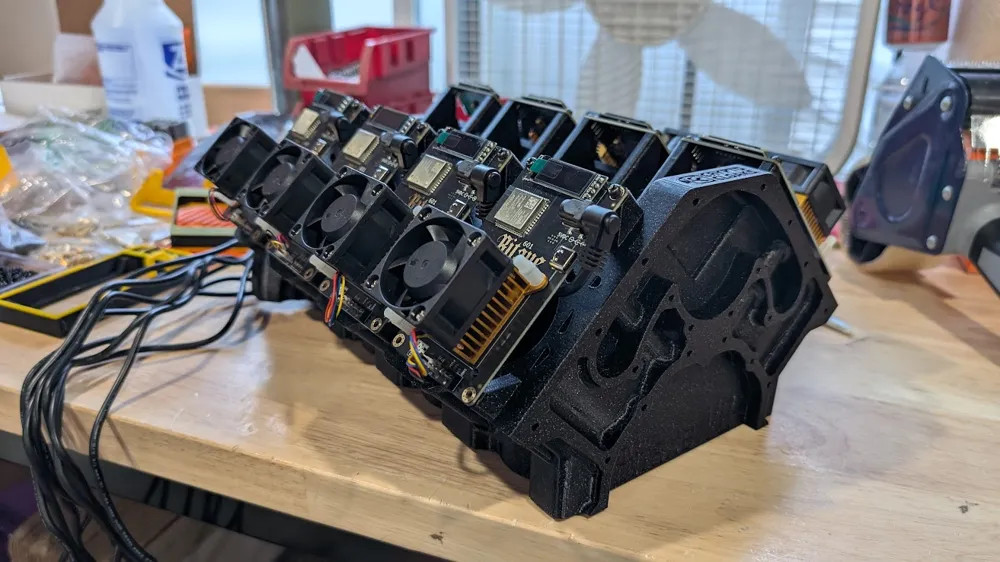 Детализированная 3D-модель двигателя Bitaxe V8 Engine Block для 3D принтера