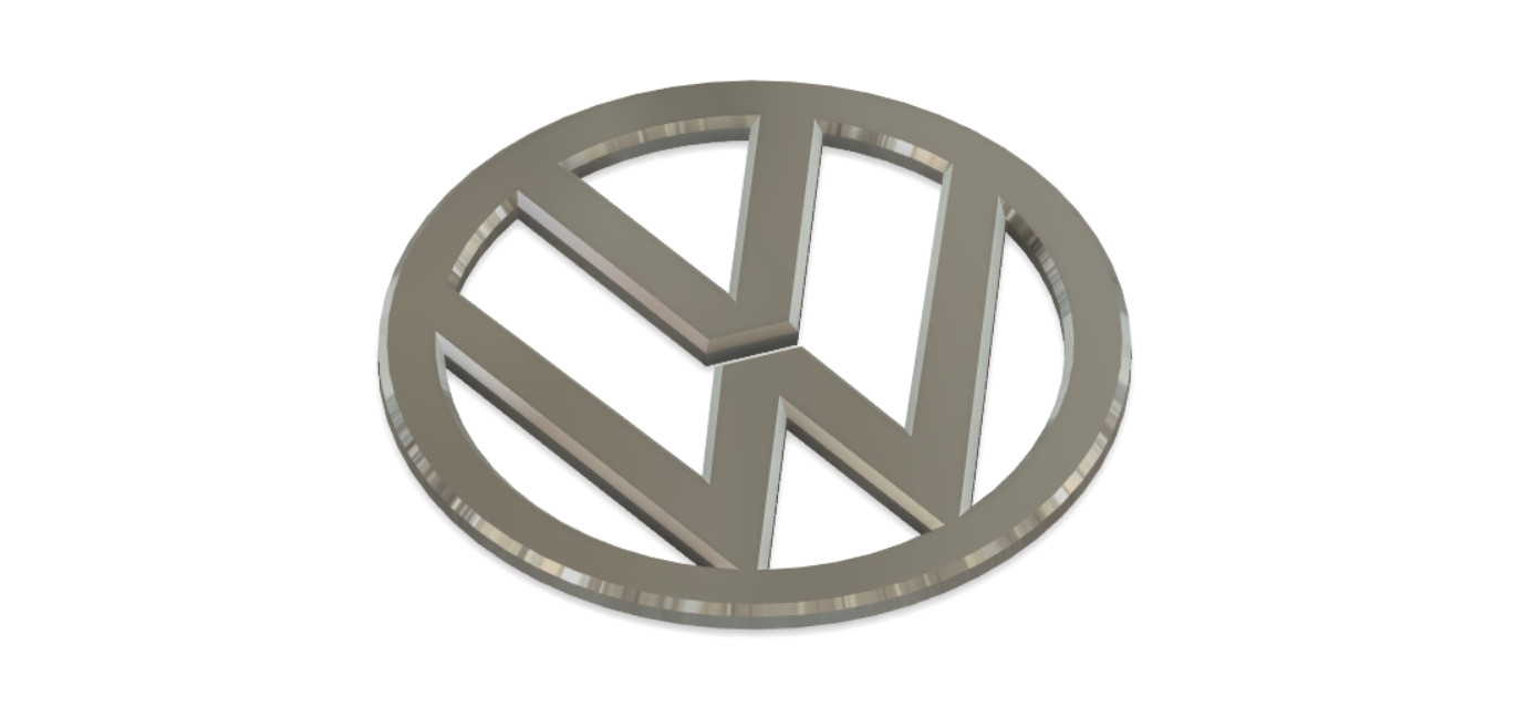 3D Модель Эмблемы Volkswagen — Идеальна для Ваших Проектов! для 3D принтера