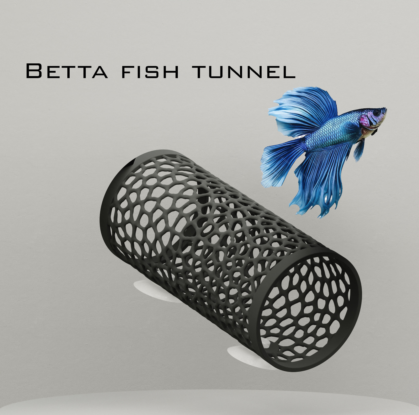 Удивительная 3D-модель туннеля с Betta fish для 3D принтера