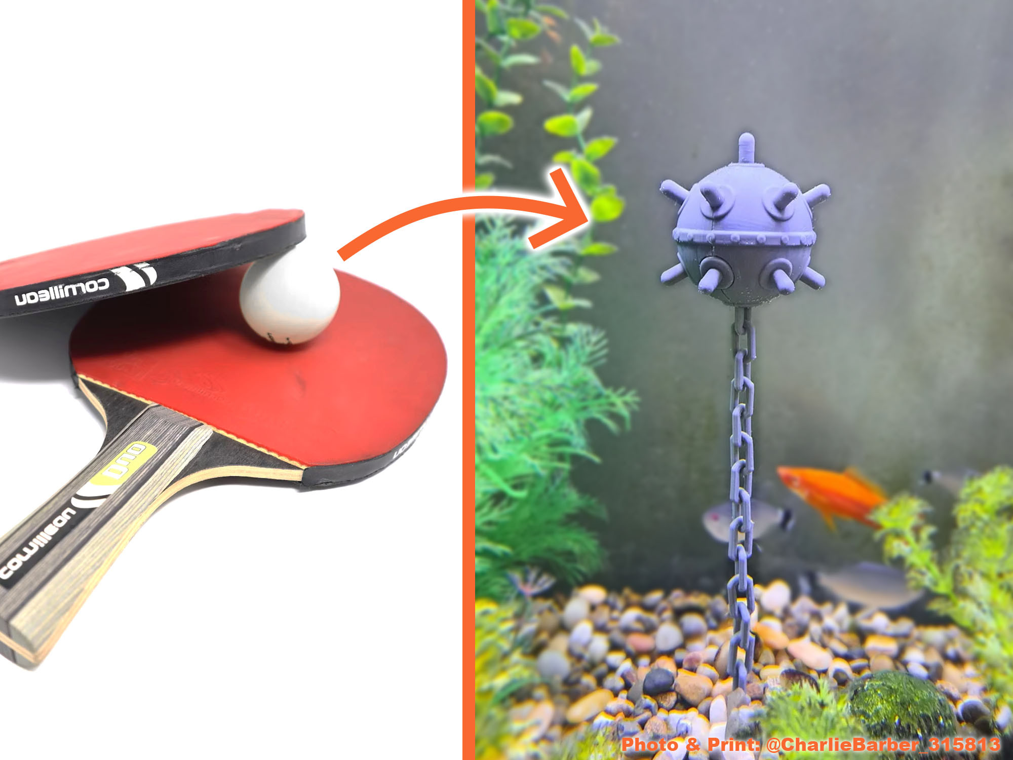 Подводное чудо! Без опор и клея — Floating Aquarium Mine для 3D принтера